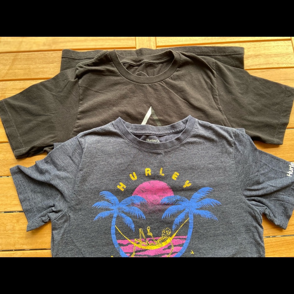 Boys T-Shirts, Size Large, Brands - Hurley and Capsule
